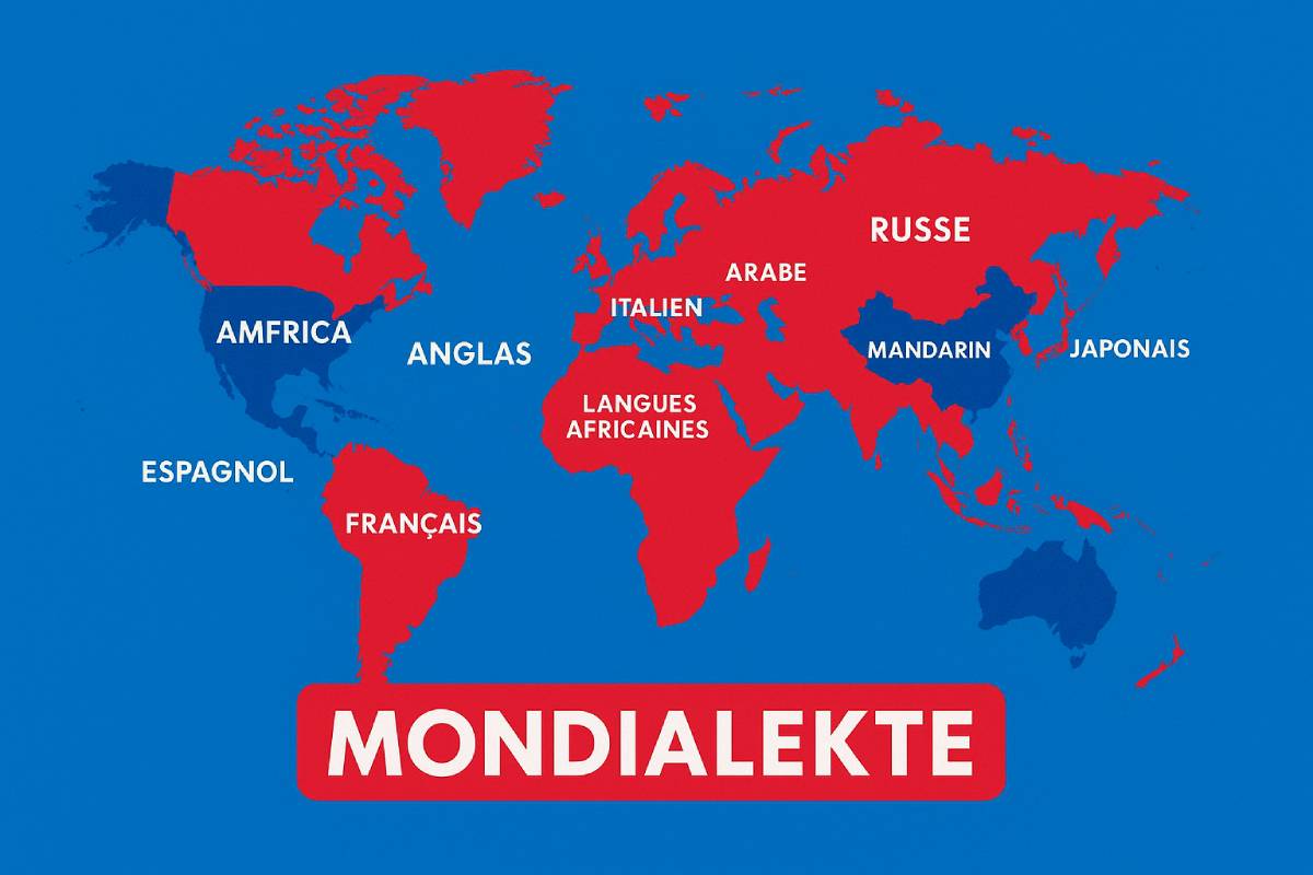 Carte du monde Mondialekte, langues et cultures