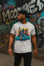 T-shirt Urban Connexion Mondialekte blanc – art de rue streetwear homme