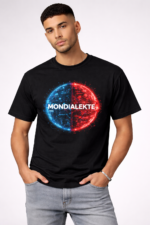 T-shirt Mondialekte Globe Connect avec visuel globe langues du monde